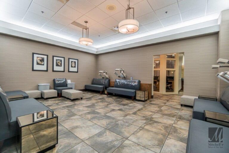 Head steamers and waiting area at Cincinnati and West Chester Township s best beauty salon Mitchell s Salon   Day Spa 1 768x512