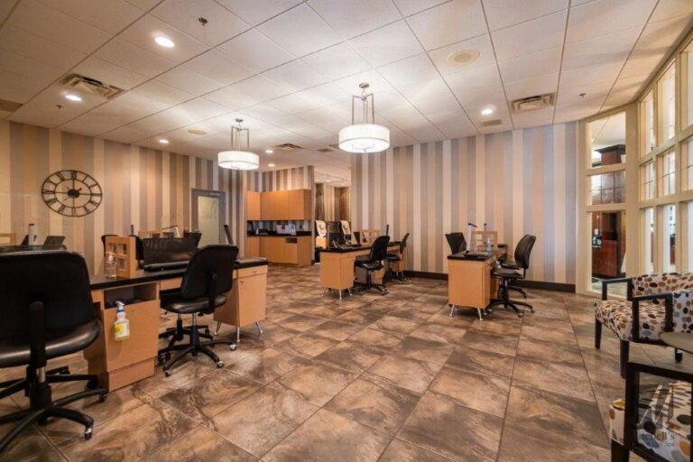 Manicure area at Cincinnati and West Chester Township s best beauty salon and nail spa Mitchell s Salon   Day Spa 1 768x512